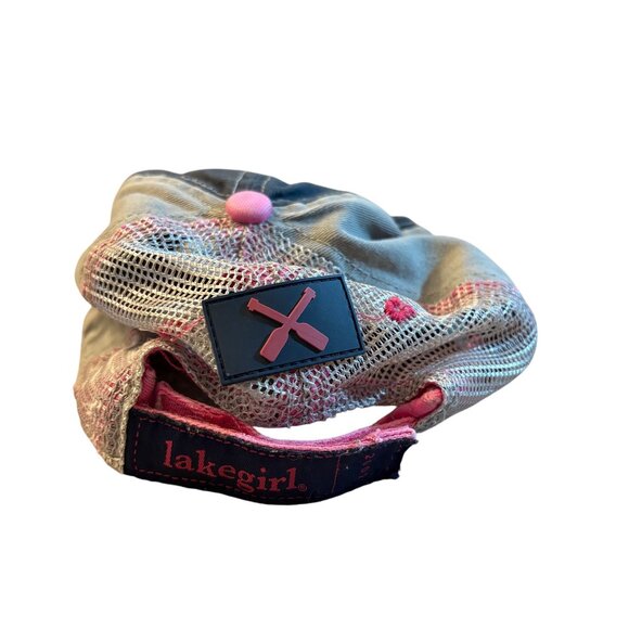 Lakegirl Distressed Cotton Mesh Cap W/ Adjustable Back Strap - Picture 2 of 4